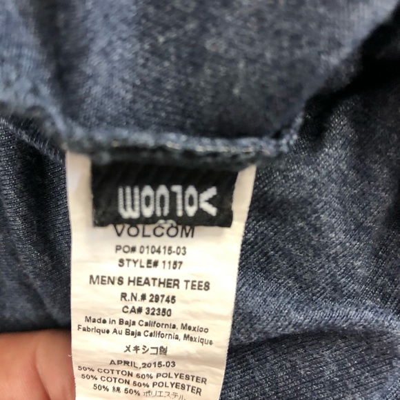 Preowned Volcom Modern Fit Logo Graphic T-Shirt Men’s XL Heather Gray - Picture 6 of 7